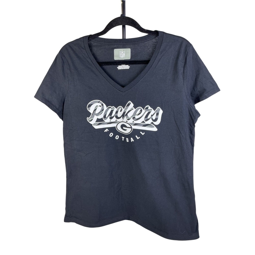 Green Bay Packers Women's V-Neck T-Shirt Size Large NWOT‎ NFL